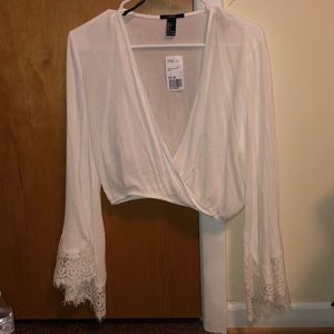 Long sleeve cropped blouse